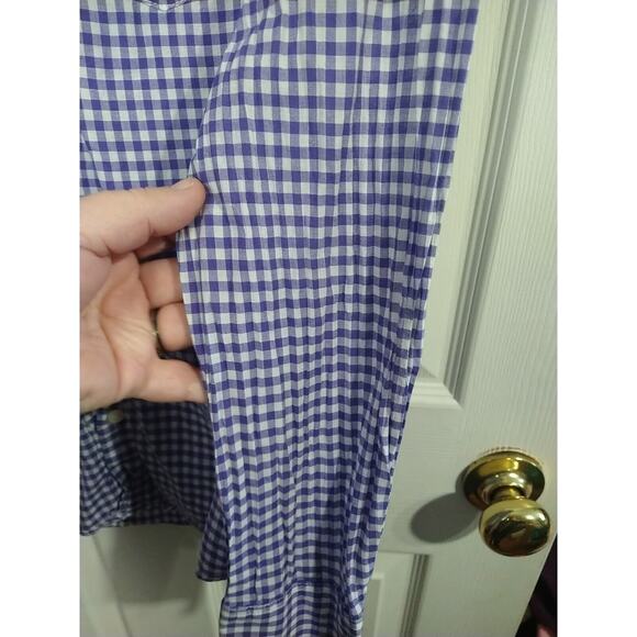 J. Crew Woman M The Perfect Shirt Purple Check Casual Long Sleeve - Picture 6 of 8